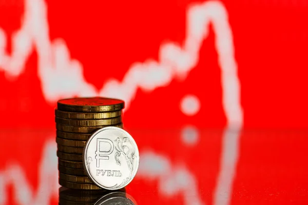 Rate of the Russian rouble — Stock Photo, Image