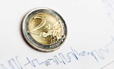 Euro para dalgalanan grafik üzerinde