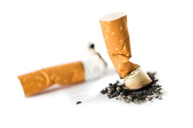 Cigarette butts isolated