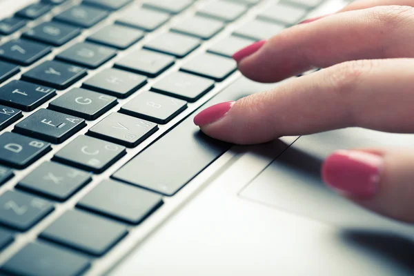 dizüstü bilgisayarda yazarak iş kadını