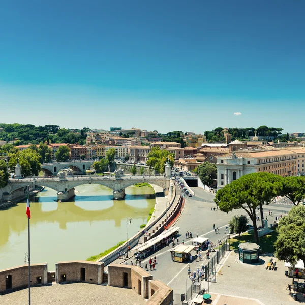 Pohled na Řím z Castel Sant'Angelo — Stock fotografie