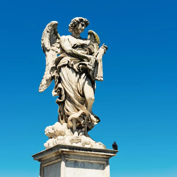 Escultura de anjo da ponte de São Ângelo — Fotografia de Stock