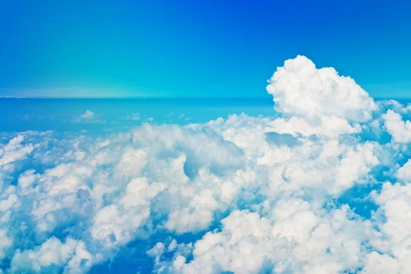 Visão do avião no céu — Fotografia de Stock