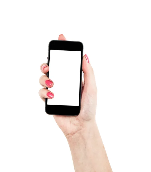 Female hand holding a phone — Stock Photo, Image