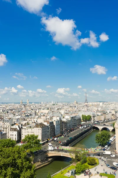 Parigi forma cattedrale di Notre Dame — Foto Stock