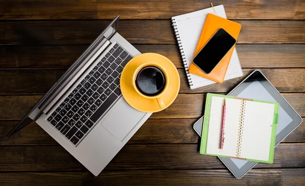 Office desk with gadgets — Stock Photo, Image