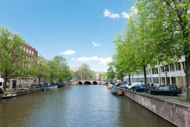 Hollanda'nın amsterdam kanalları