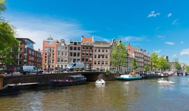 Hollanda'nın amsterdam kanalları