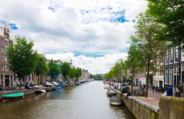 Hollanda'nın amsterdam kanalları