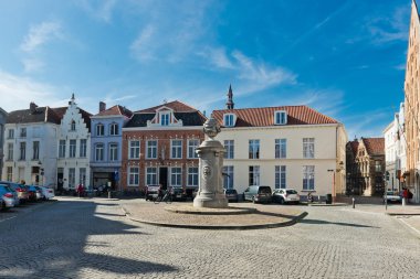Sokak Bruges, Belçika.