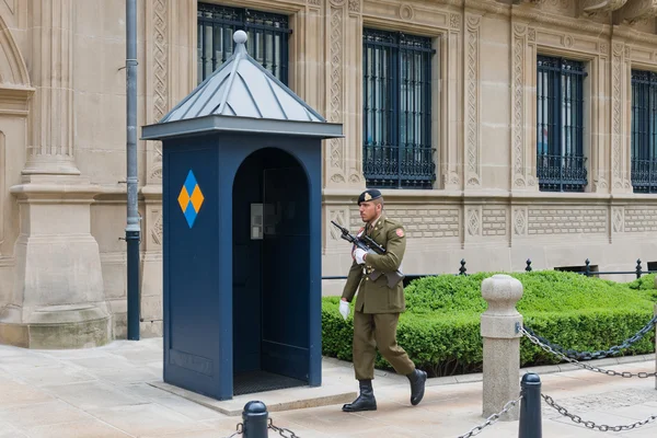 Chránit před velkovévodský palác v Lucembursku. — Stock fotografie