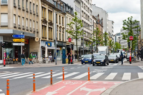 Typisk gata i Luxemburg — Stockfoto