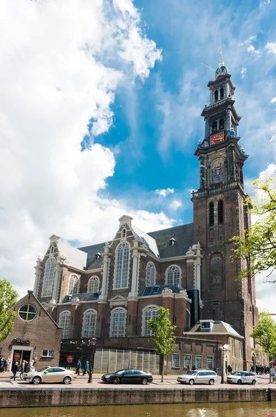 Kerk van de Westerkerk in amsterdam — Stockfoto