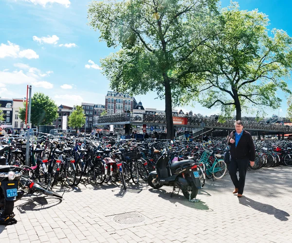 Huge bicycle parking — 图库照片