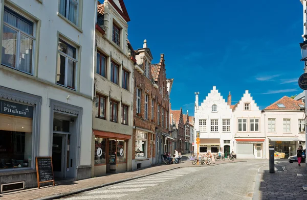 Straat in Brugge, België. — Stockfoto