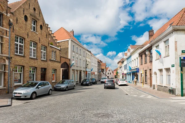 Straat in Brugge, België — Stockfoto