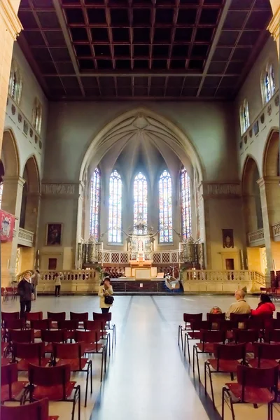 Interiér katedrály Notre-Dame katedrála — Stock fotografie