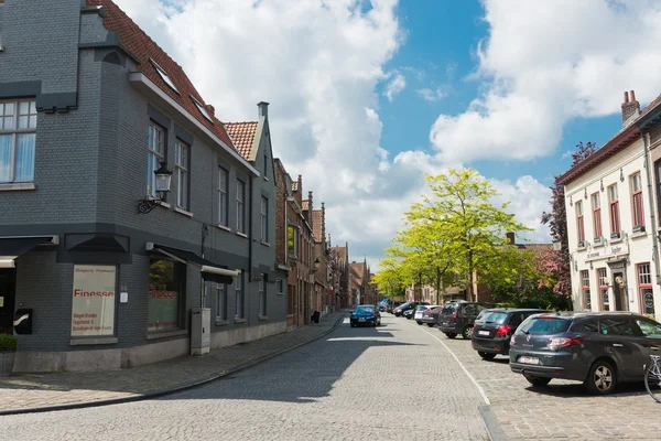 Straat in Brugge, België — Stockfoto