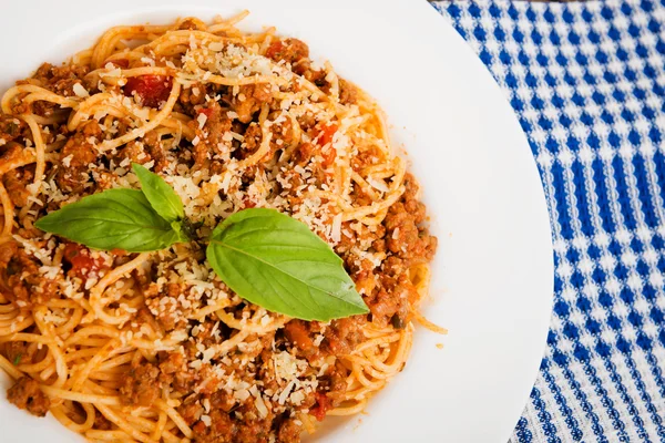 Pasta con carne y verduras — Foto de Stock