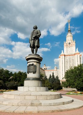 Lomonosov anıtın Moskova'da