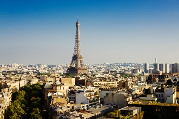 Zobrazit na Paříž v západu slunce — Stock fotografie