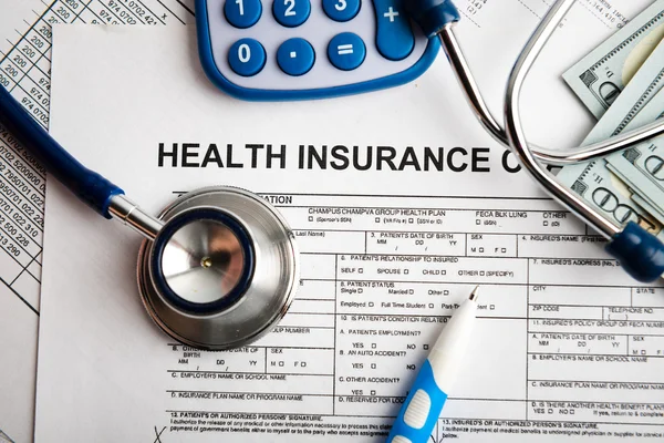 Formulario de solicitud de seguro médico — Foto de Stock