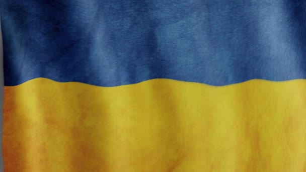 Ukrainische Flagge, Detail — Stockvideo