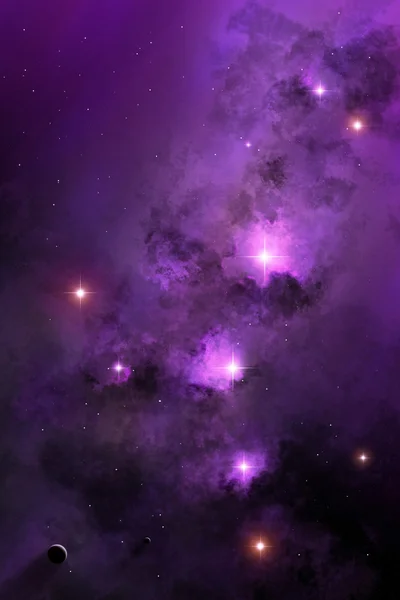 Deep space nebula, starry background — Stock Photo, Image