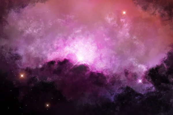 Nebulosa del espacio profundo, fondo estrellado — Foto de Stock