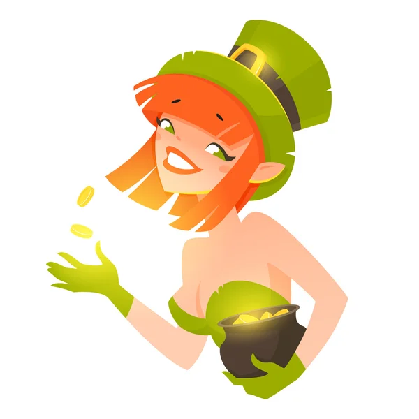 Chica duende — Vector de stock