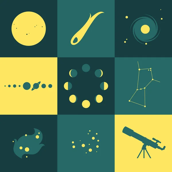 Space icons — Stock Vector