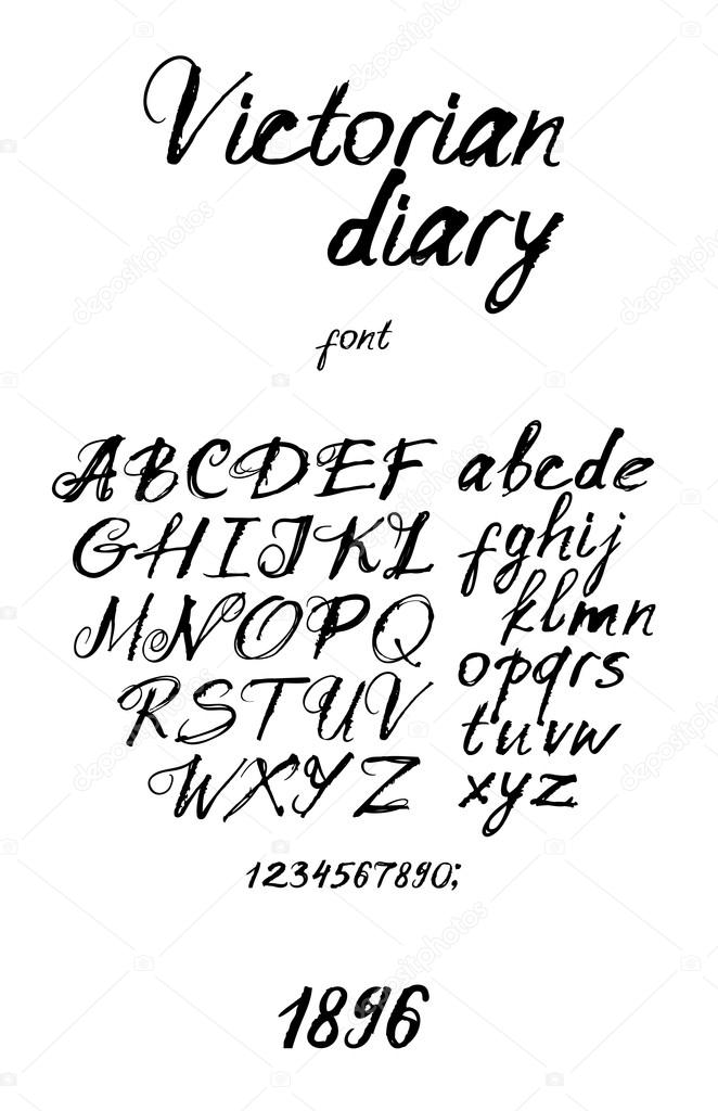 Vintage inky handwritten font