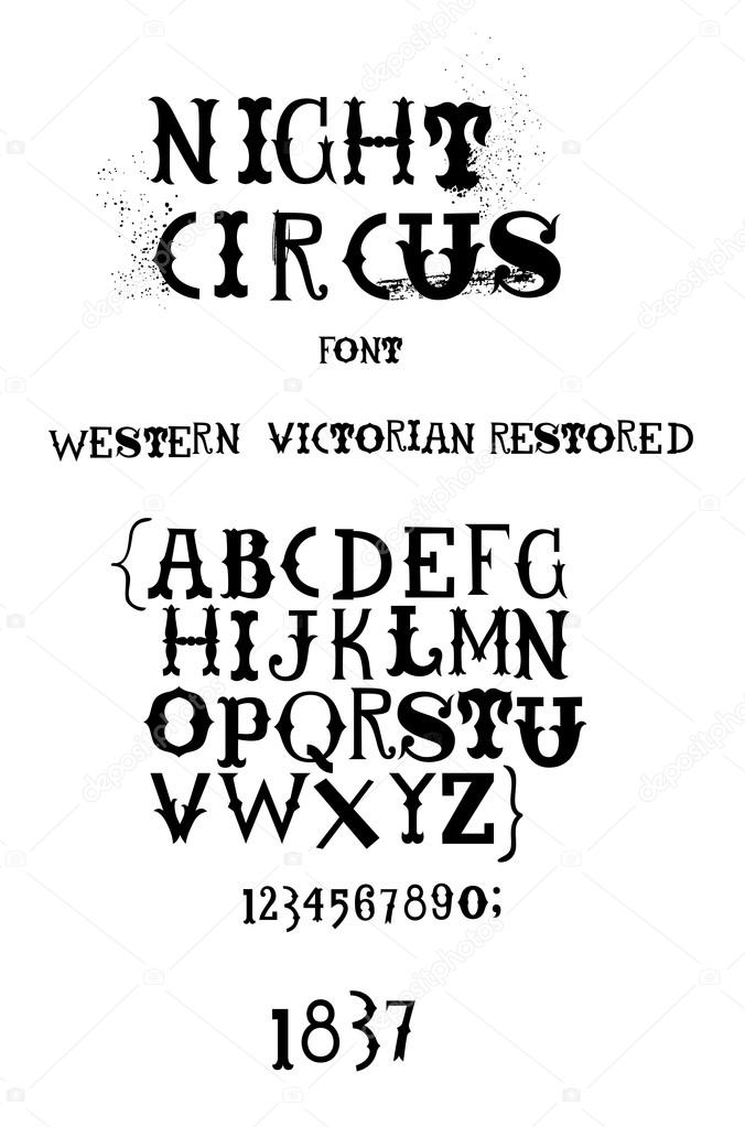 Victorian fanciful font