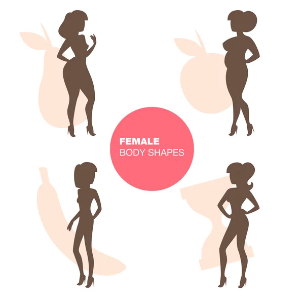 Vrouwelijk lichaamsvormen — Stockvector
