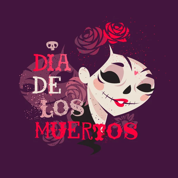 Día de la Calavera de azúcar muerta — Archivo Imágenes Vectoriales