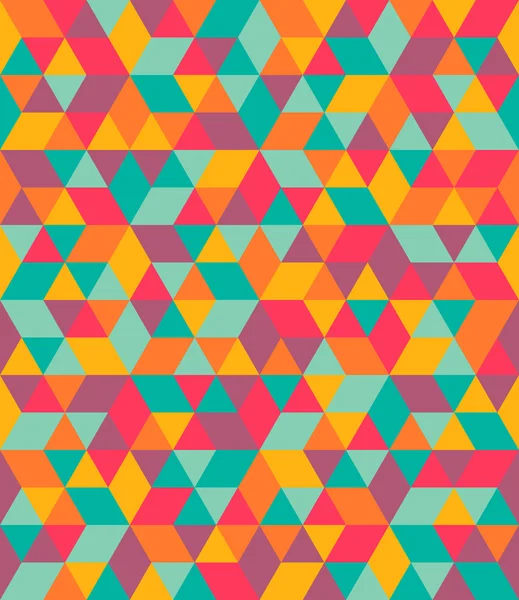 三角形と菱形のカラフルな抽象的なシームレス パターン — ストックベクタ