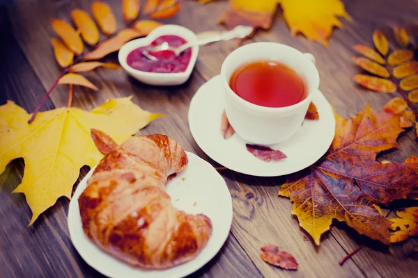 秋天的下午茶时间 — 图库照片