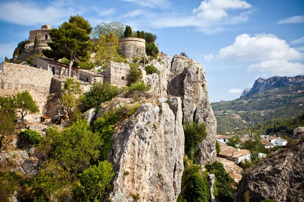 Hrad ve městě Guadalest — Stock fotografie