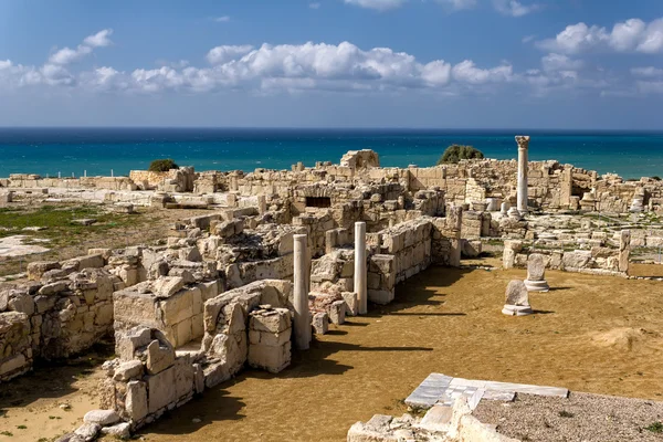 Kourion，在塞浦路斯的希腊古城废墟 — 图库照片