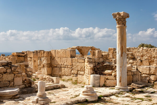 Ruins of Kourion, an ancient Greek city in Cyprus