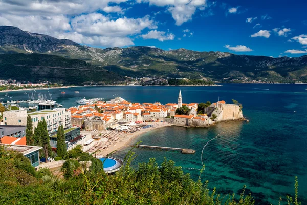 Montenegro, Budva, cidade velha vista superior Fotos De Bancos De Imagens Sem Royalties