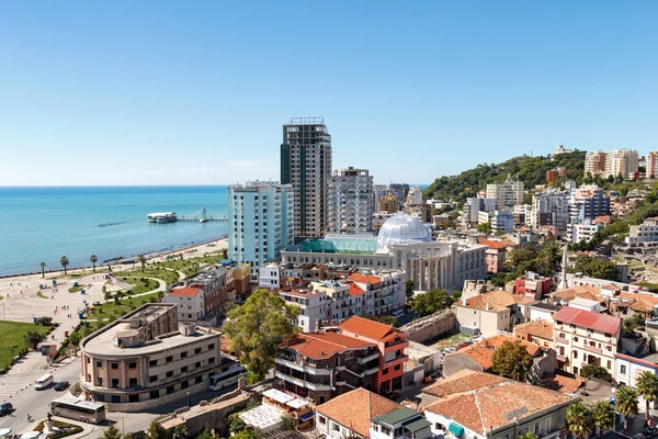 Bovenaanzicht van de stad Durres, Albanië — Stockfoto