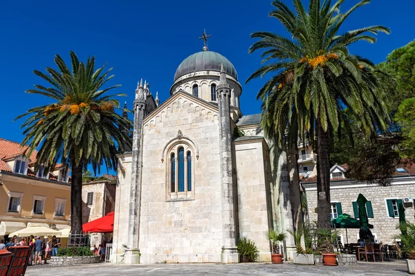 Ortodox church of St. Michael the Archange, Herceg Novi, Montene — Stock Photo, Image