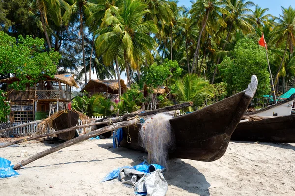 Fishing boats on the beach, Goa, India — Stock Photo, Image