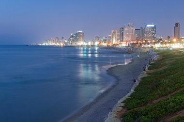 Tel Aviv coastline clipart