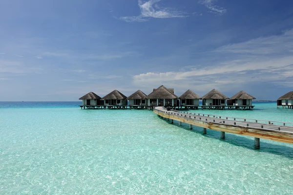 Strandbungalowerna på Maldiverna — Stockfoto