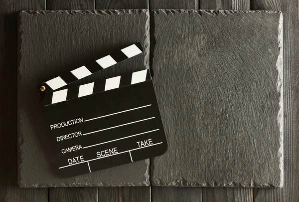 Movie production clapper board — Stock Photo, Image