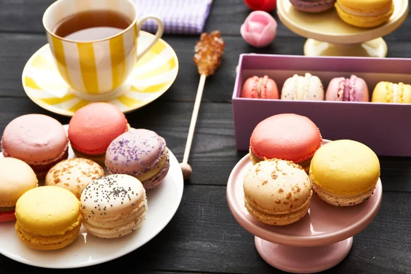 Franse heerlijke dessertmacarons — Stockfoto