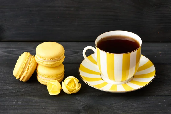 Macarons français délicieux dessert — Photo