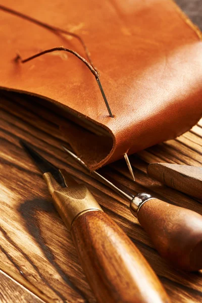 Leather crafting tools — Stock Photo, Image